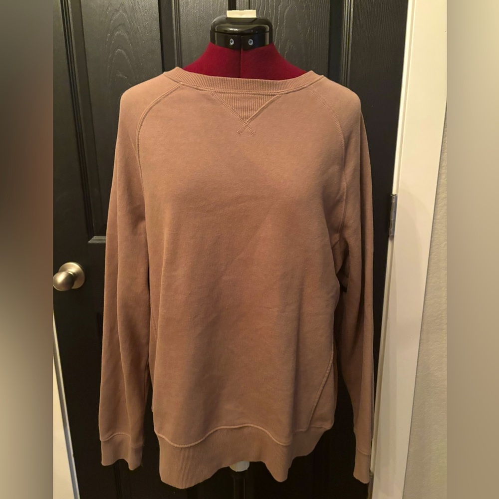 Clean girl unisex dip brown organic cotton sweater